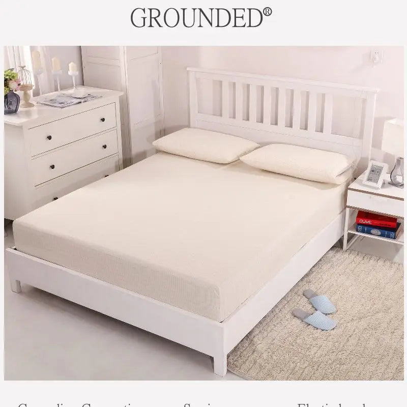 Grounding Antimicrobial Fabric cotton silver sheet elastic band fitted bed sheet King(198*203cm(78"x80") no include pillow cases