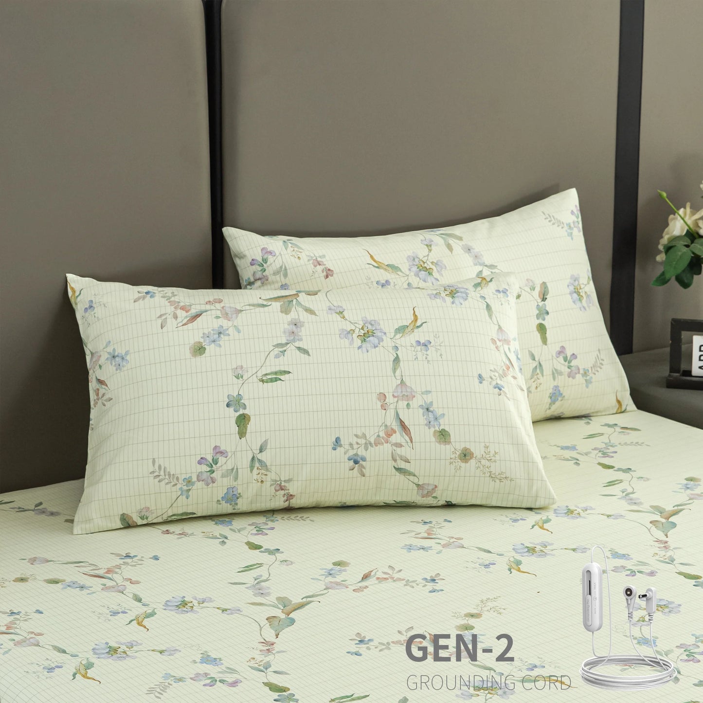 High Quality 95 Cotton and 5 Silver Earthing Pillowcase with Grounding Cord for Body