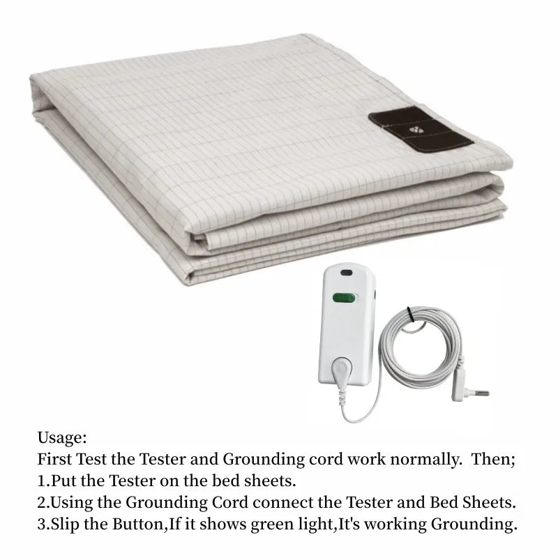 Grounding tester with 15ft cord for Grounding Mats, Sheets, Earthing Fitted sheets, Pads, Blankets, Pillow cases
