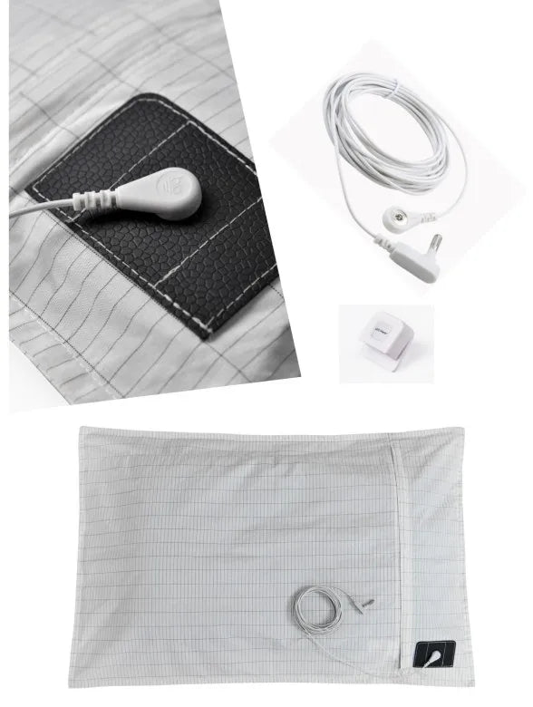 Grounding pillow case with conductive silver fiber Organic Cotton Earthing Pillow case for Better Sleep Natural Health