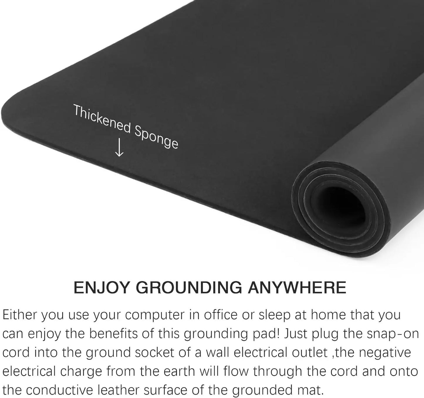 Earthing 40*60cm SBR Sponge Mouse mat Grounding sleep mat conductive leather foot mat desk mat for Better healthy