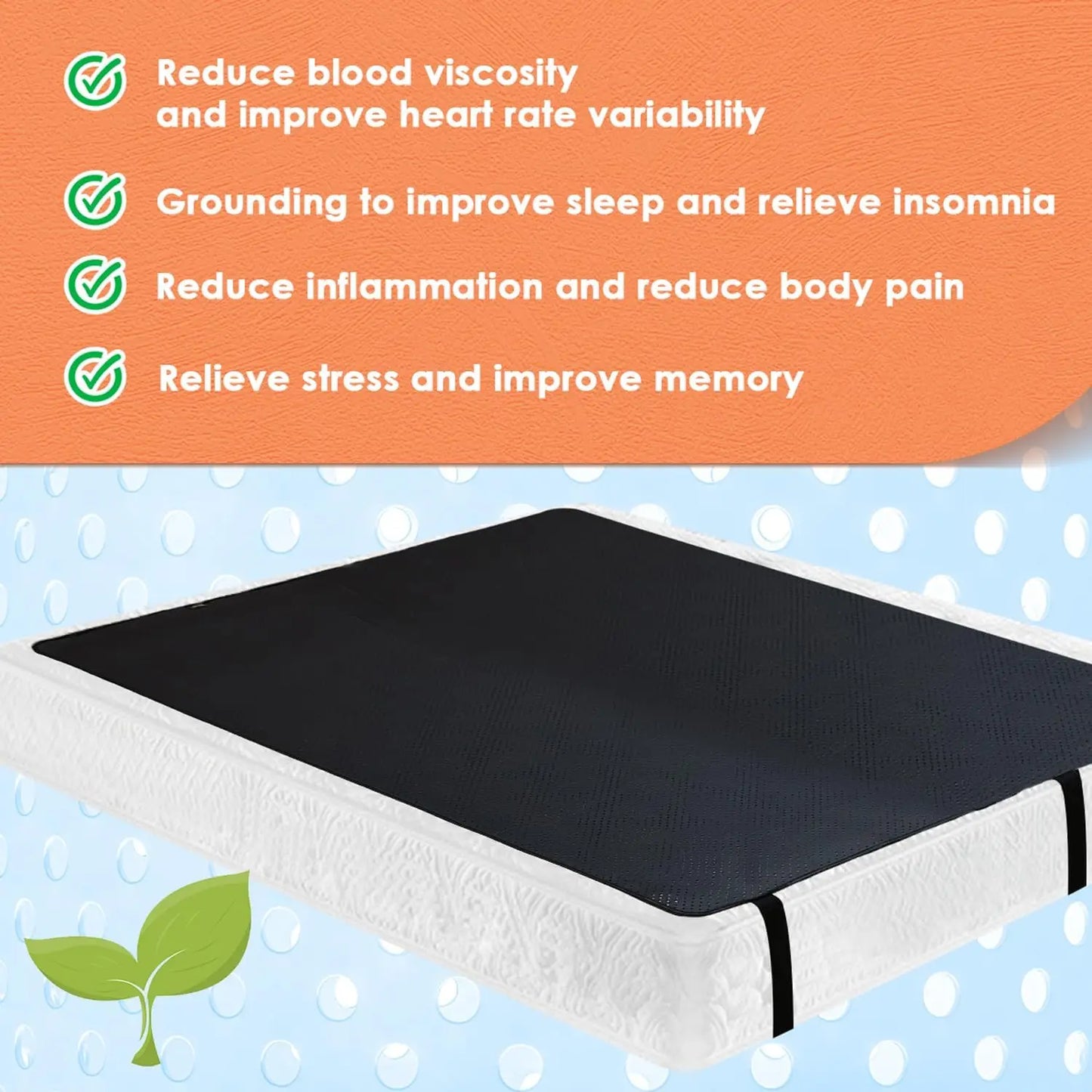 Grounding 68*132cm mat Grounding Leather Mattress Conductive Leather Earthing mattress  for Better Sleep Reduce Stress