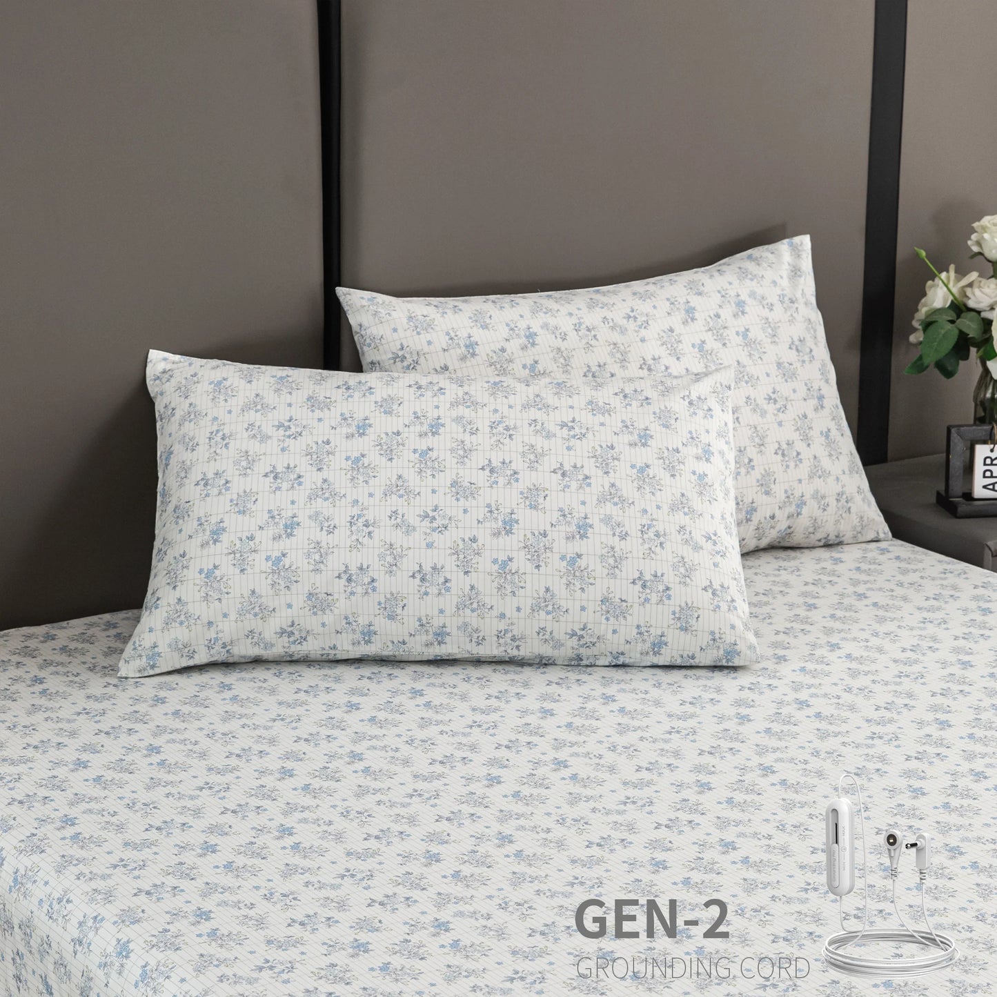 High Quality 95 Cotton and 5 Silver Earthing Pillowcase with Grounding Cord for Body