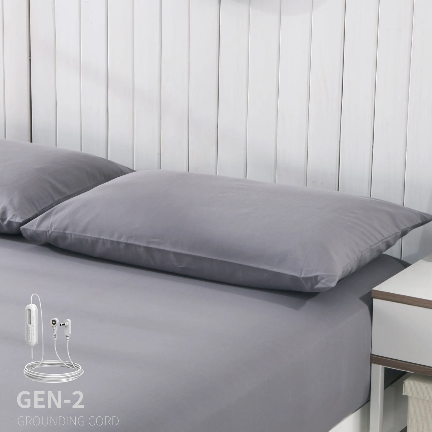 High Quality 95 Cotton and 5 Silver Earthing Pillowcase with Grounding Cord for Body