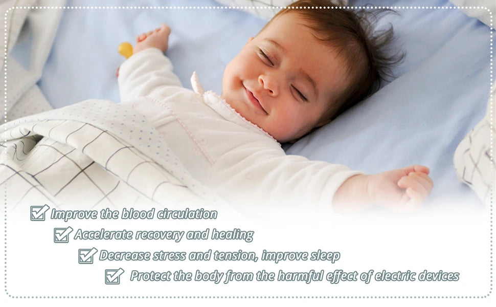 Grounding pillow case with conductive silver fiber Organic Cotton Earthing Pillow case for Better Sleep Natural Health