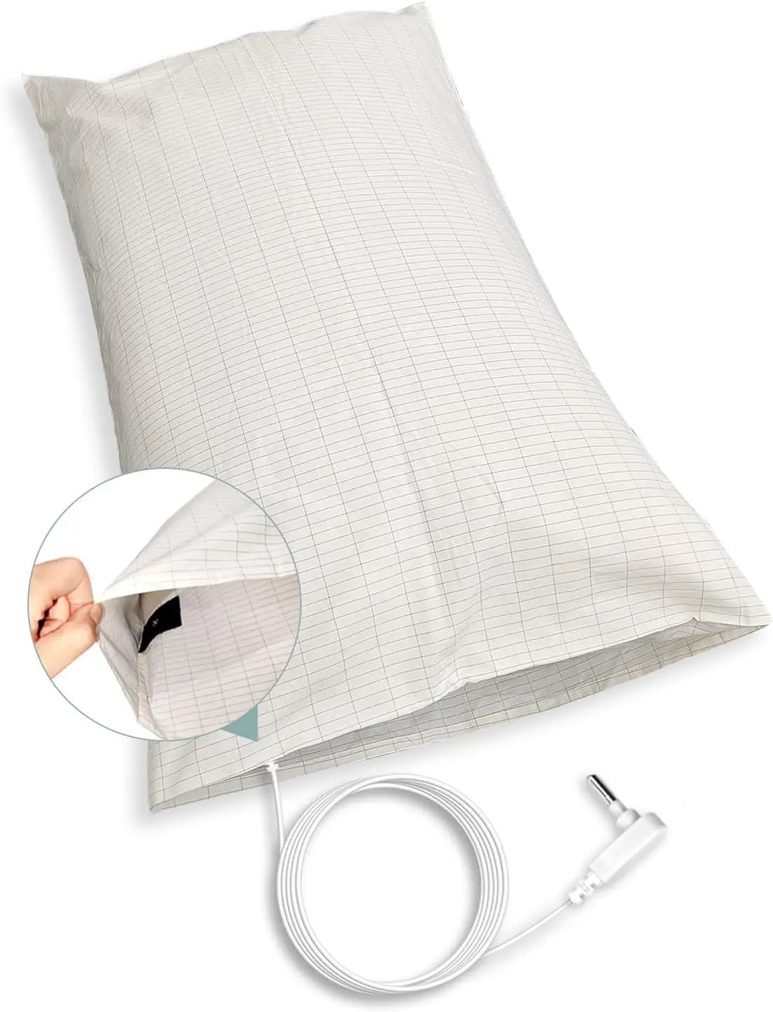 Grounding pillow case with conductive silver fiber Organic Cotton Earthing Pillow case for Better Sleep Natural Health