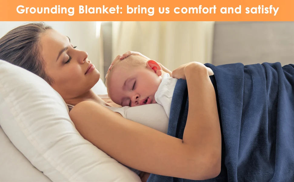Grounding blanket conductive silver fiber Earthing bed sheet grounded Throw kit blanket for Better sleep well healthy