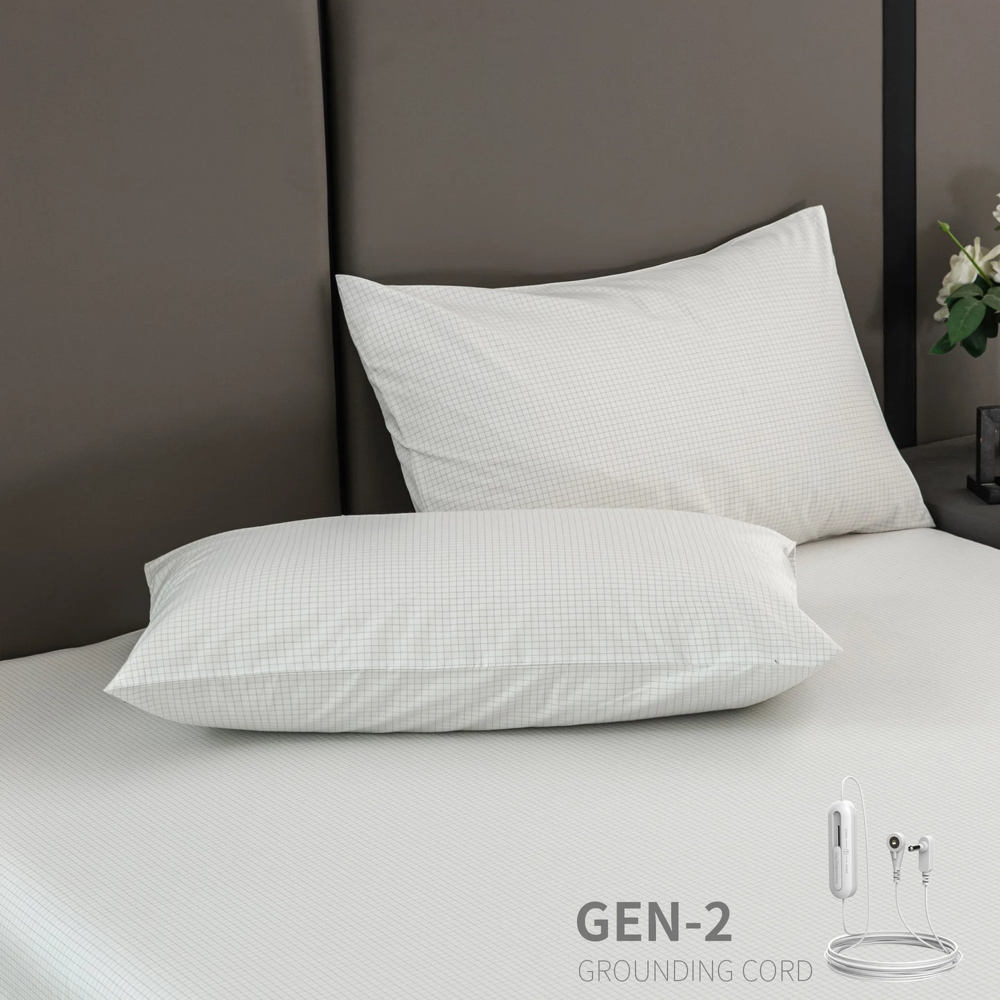 High Quality 95 Cotton and 5 Silver Earthing Pillowcase with Grounding Cord for Body