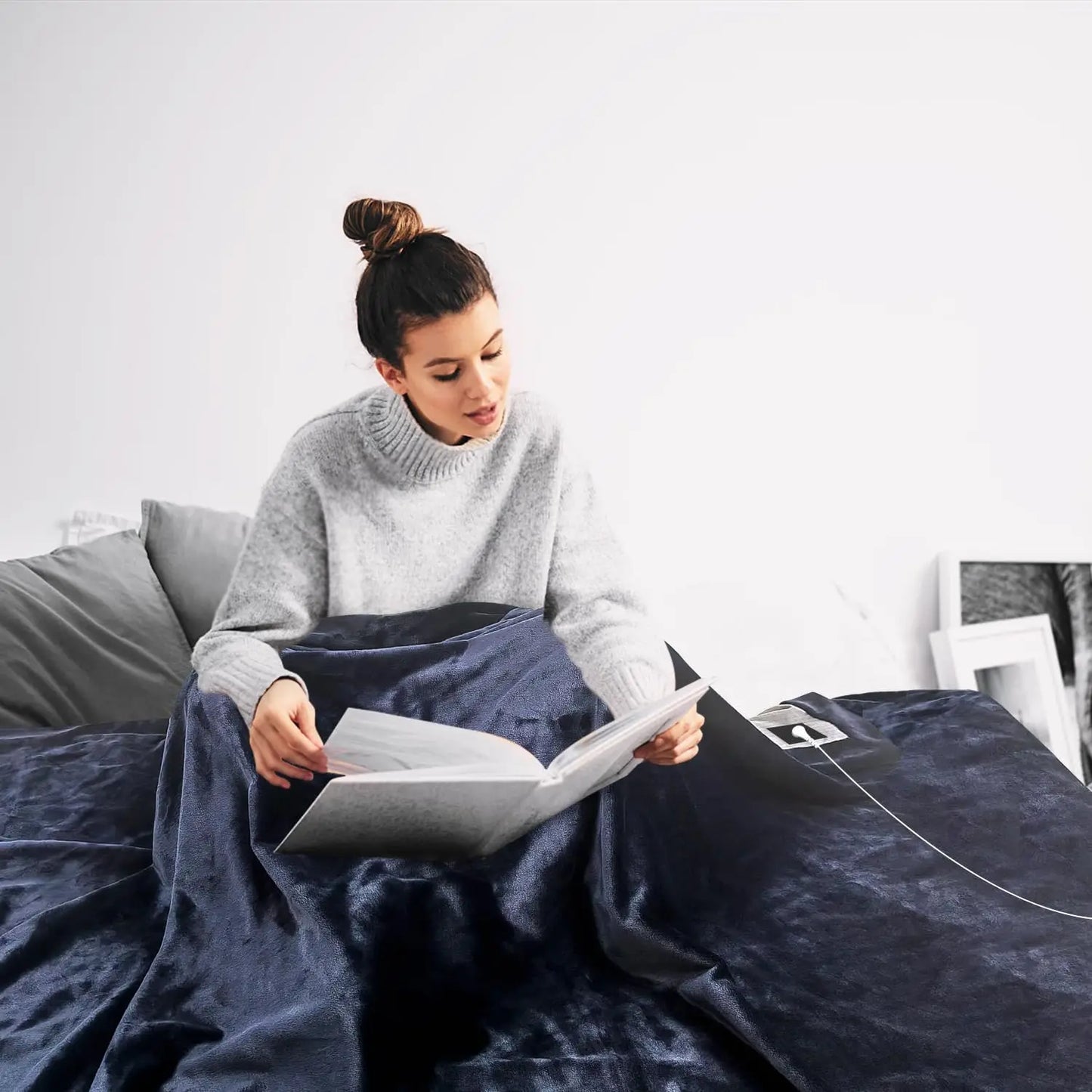Grounding blanket conductive silver fiber Earthing bed sheet grounded Throw kit blanket for Better sleep well healthy