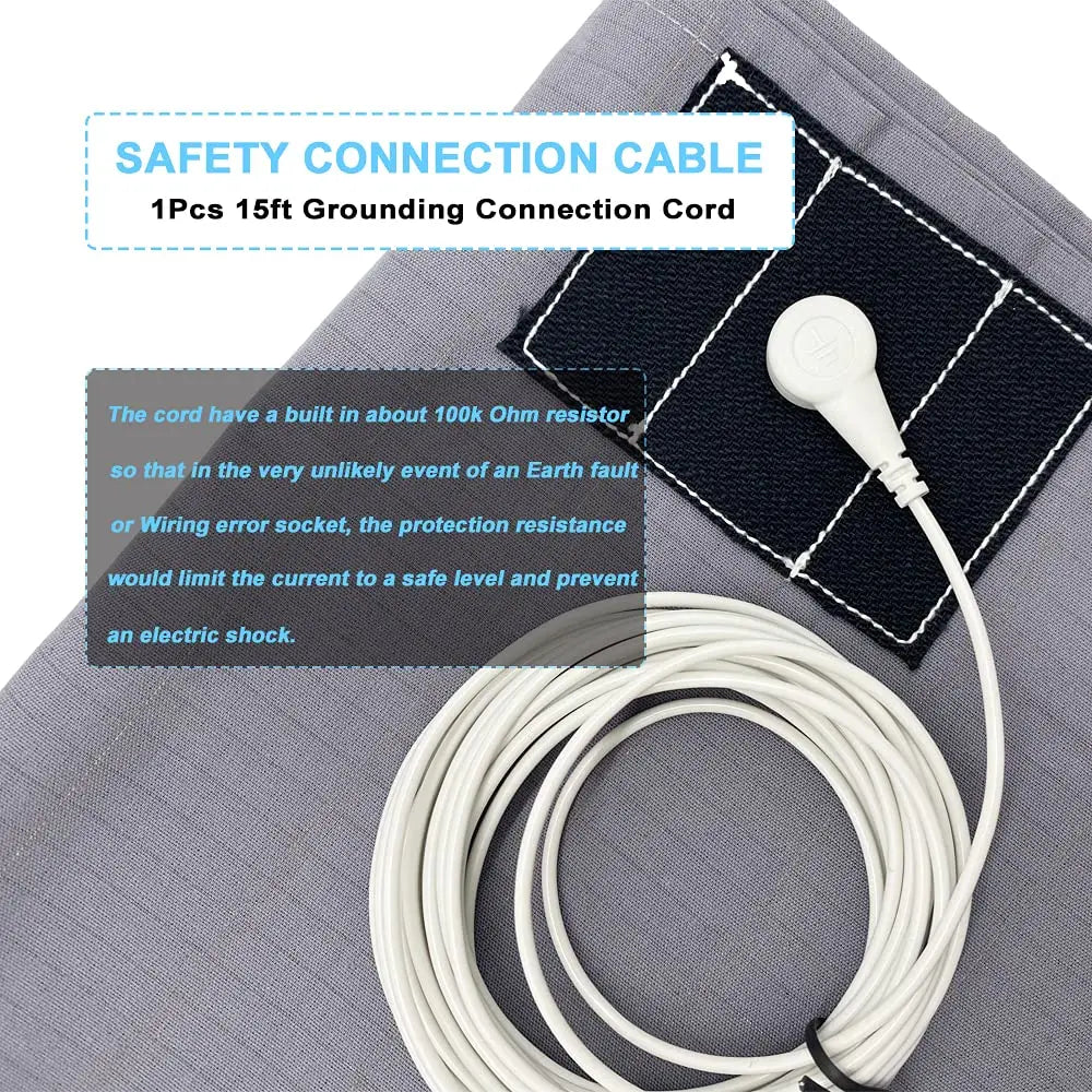 Grounding tester with 15ft cord for Grounding Mats, Sheets, Earthing Fitted sheets, Pads, Blankets, Pillow cases