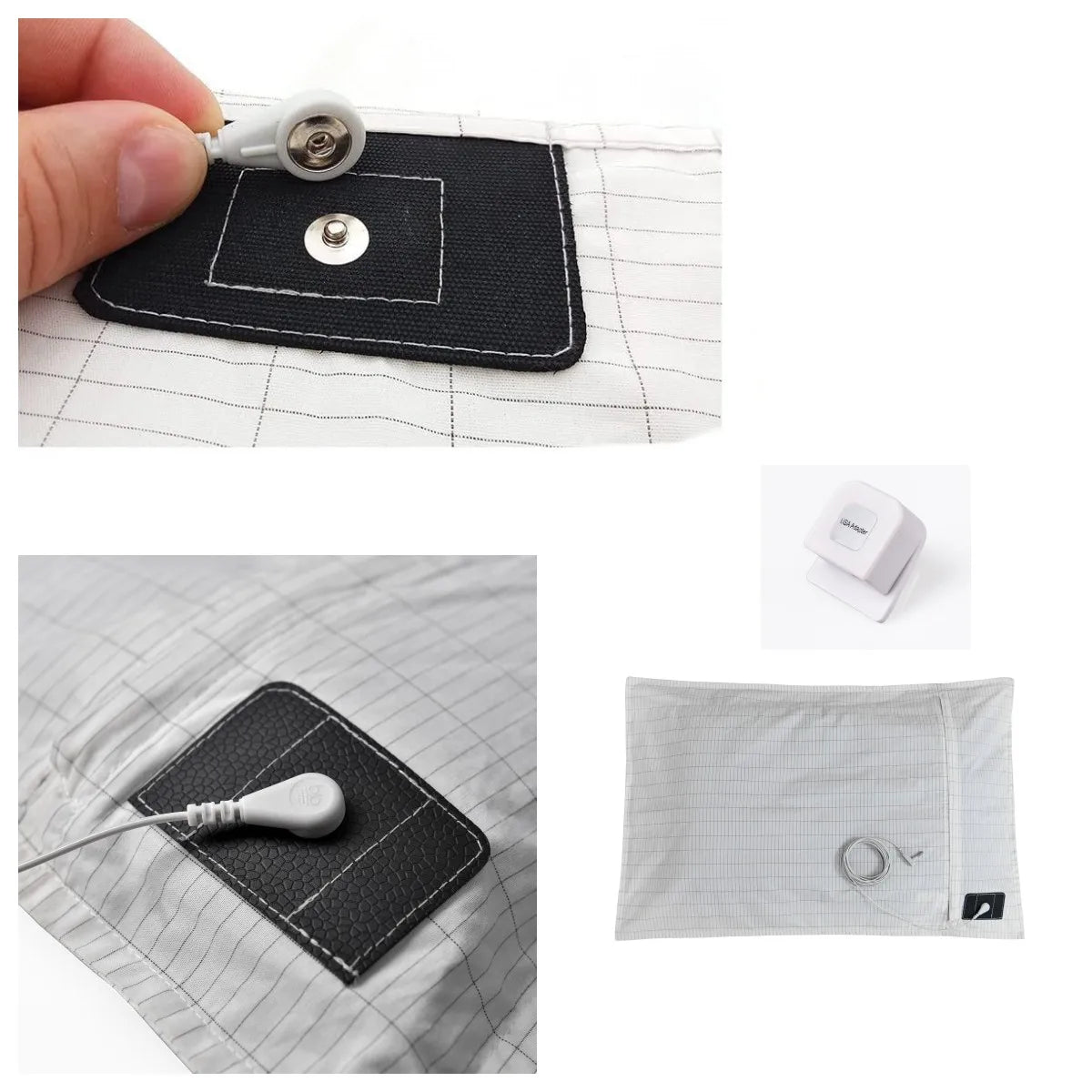 Grounding pillow case with conductive silver fiber Organic Cotton Earthing Pillow case for Better Sleep Natural Health