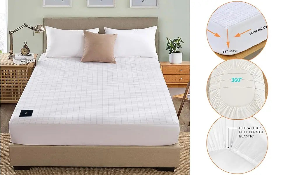 Earthing 138*190*30cm fitted sheet Organic cotton with Conductive silver fiber Grounding bed sheet for Nature Wellness