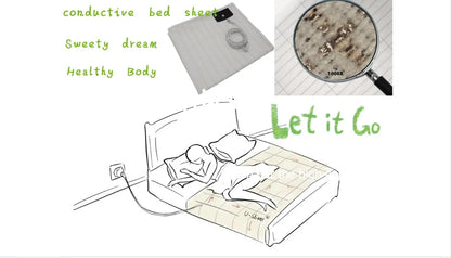 Grounding pillow case with conductive silver fiber Organic Cotton Earthing Pillow case for Better Sleep Natural Health