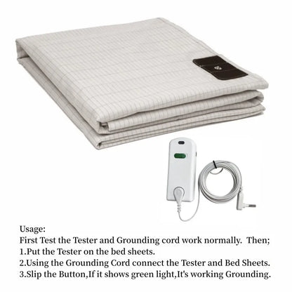 Grounding tester with 15ft cord for Grounding Mats, Sheets, Earthing Fitted sheets, Pads, Blankets, Pillow cases