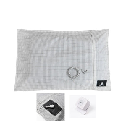 Grounding pillow case with conductive silver fiber Organic Cotton Earthing Pillow case for Better Sleep Natural Health