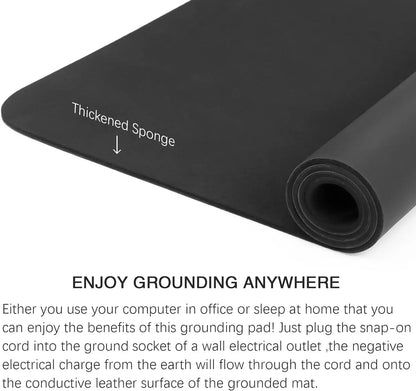 Earthing 40*60cm SBR Sponge Mouse mat Grounding sleep mat conductive leather foot mat desk mat for Better healthy