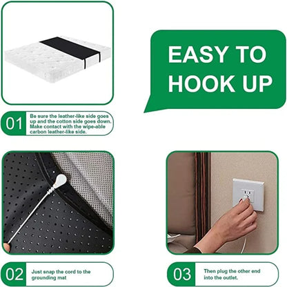 Grounding Leather Mattress Grounding sleep mat Conductive Leather Earthing mattress pad for Better Sleep Reduce Stress