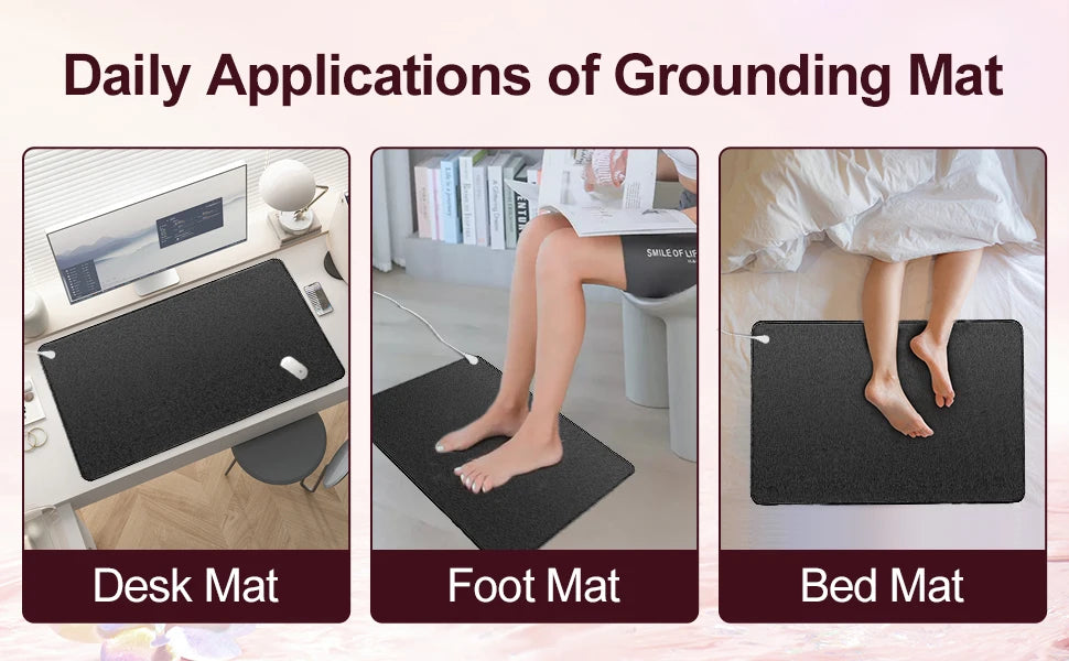 Earthing 40*60cm SBR Sponge Mouse mat Grounding sleep mat conductive leather foot mat desk mat for Better healthy