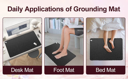 Earthing 40*60cm SBR Sponge Mouse mat Grounding sleep mat conductive leather foot mat desk mat for Better healthy