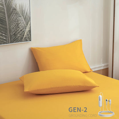 High Quality 95 Cotton and 5 Silver Earthing Pillowcase with Grounding Cord for Body