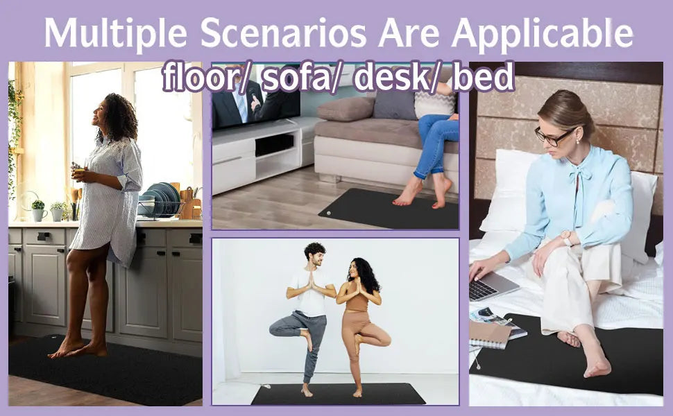 Grounding 25*68cm Rubber Leather mat Earthing sleep mat computer mouse pad Grounding desk mat for Better sleep health
