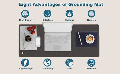 Grounding 40*60cm Rubber Leather mat Earthing sleep mat computer mouse pad Grounding desk mat for Better sleep health
