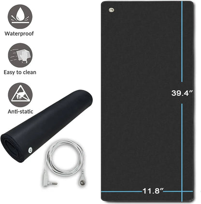 Grounding 40*60cm Rubber Leather mat Earthing sleep mat computer mouse pad Grounding desk mat for Better sleep health