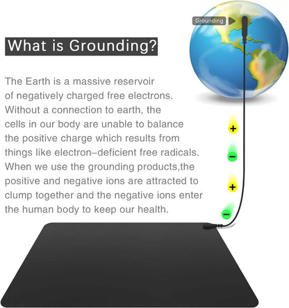 Earthing 40*60cm SBR Sponge Mouse mat Grounding sleep mat conductive leather foot mat desk mat for Better healthy