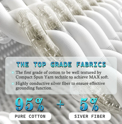 Grounding Antimicrobial Fabric cotton silver sheet elastic band fitted bed sheet King(198*203cm(78"x80") no include pillow cases