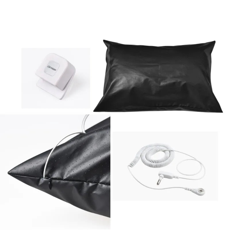 Grounding bed Leather Conductive Pillow Case Earthing pillow case conductive breathable leather mat for Better sleep