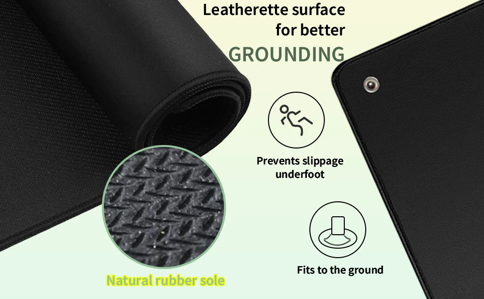 Grounding 40*60cm Rubber Leather mat Earthing sleep mat computer mouse pad Grounding desk mat for Better sleep health
