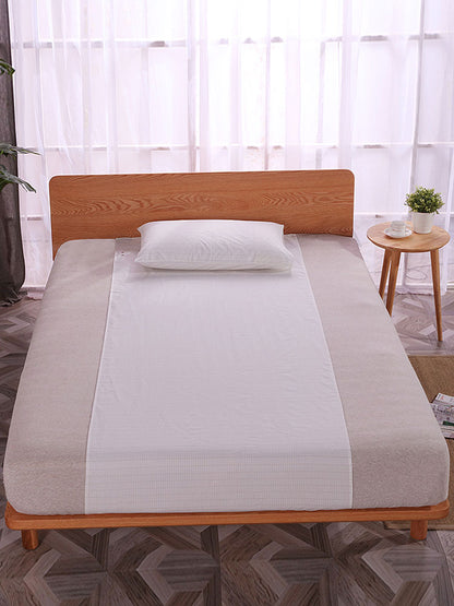 EARTHING  Flat Sheet Half Bed Sheet Silver Antimicrobial Conductive Grounding Organic Cotton with Connection Cord