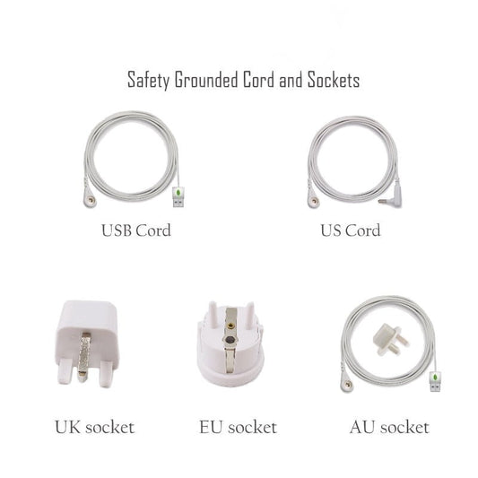 Earthing AU Socket Plug with Grounding Cord for Earthing Mat / Earthing Sheet / Pillow Cases