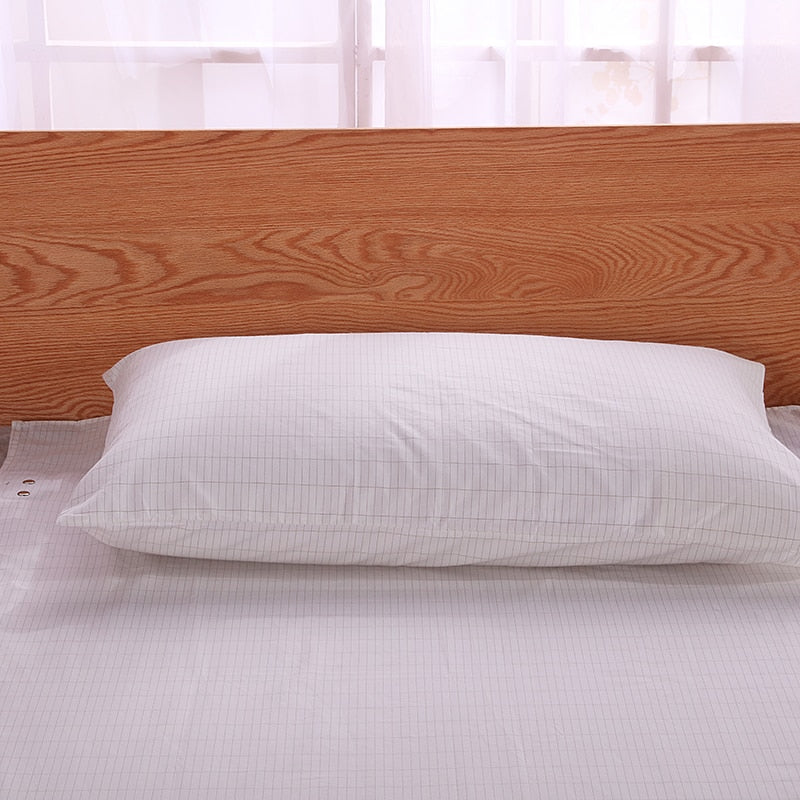 Conductive Pillow Case EMF Protection Silver Conductive with Grounding Connection Cord Organic Cotton 1 PC