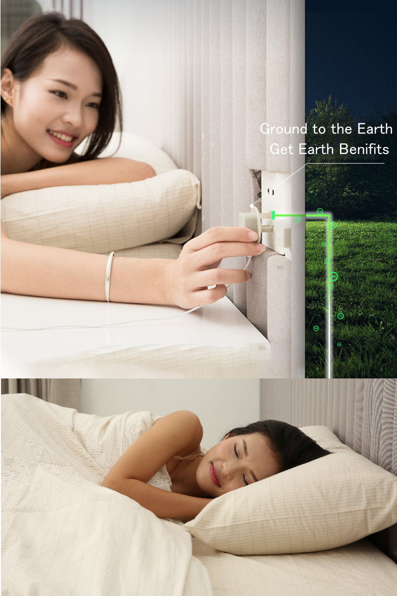 Earthing  Pillow Cases / Fitted sheet  Conductive Silver EMF Protection